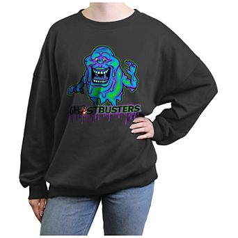 Juniors' Ghostbusters Ghost Slime Oversized Graphic Pullover