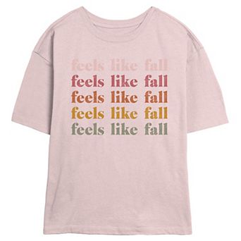 Juniors' Feels Like Fall Skimmer Graphic Tee