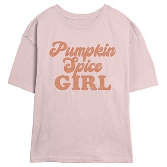 Juniors' Pumpkin Spice Girl Skimmer Graphic Tee
