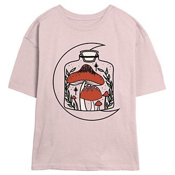 Juniors' Mushrooms In A Jar Skimmer Graphic Tee
