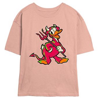 Disney's Donald Duck Devil Juniors' Skimmer Graphic Tee