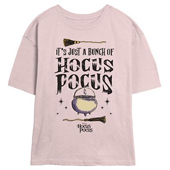 Disney's Hocus Pocus It's Just A Bunch Of Hocus Pocus Cauldron And Broomsticks Juniors' Skimmer Graphic Tee