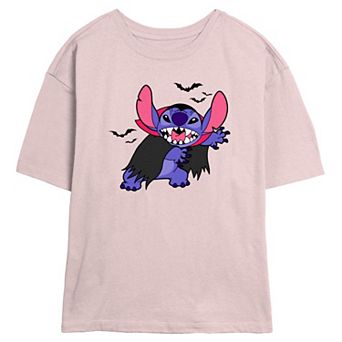 Disney's Lilo & Stitch Dracula And Bats Juniors' Skimmer Graphic Tee