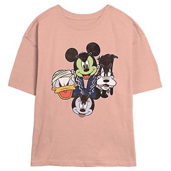 Disney's Mickey Mouse & Friends Halloween Heads Juniors' Skimmer Graphic Tee