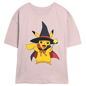 Juniors' Pokemon Pikachu Witch Skimmer Graphic Tee