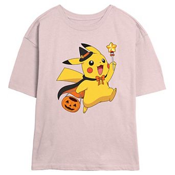 Juniors' Pokemon Pikachu Trick Or Treating Skimmer Graphic Tee