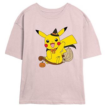 Juniors' Pokemon Pikachu Witch Flight Skimmer Graphic Tee