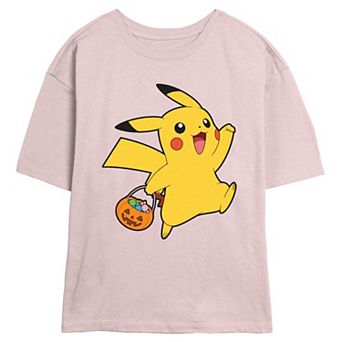 Juniors' Pokemon Pikachu Trick Or Treater Skimmer Graphic Tee