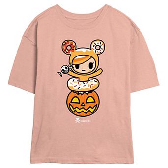 Juniors' Tokidoki Donuts And Pumpkin Skimmer Graphic Tee