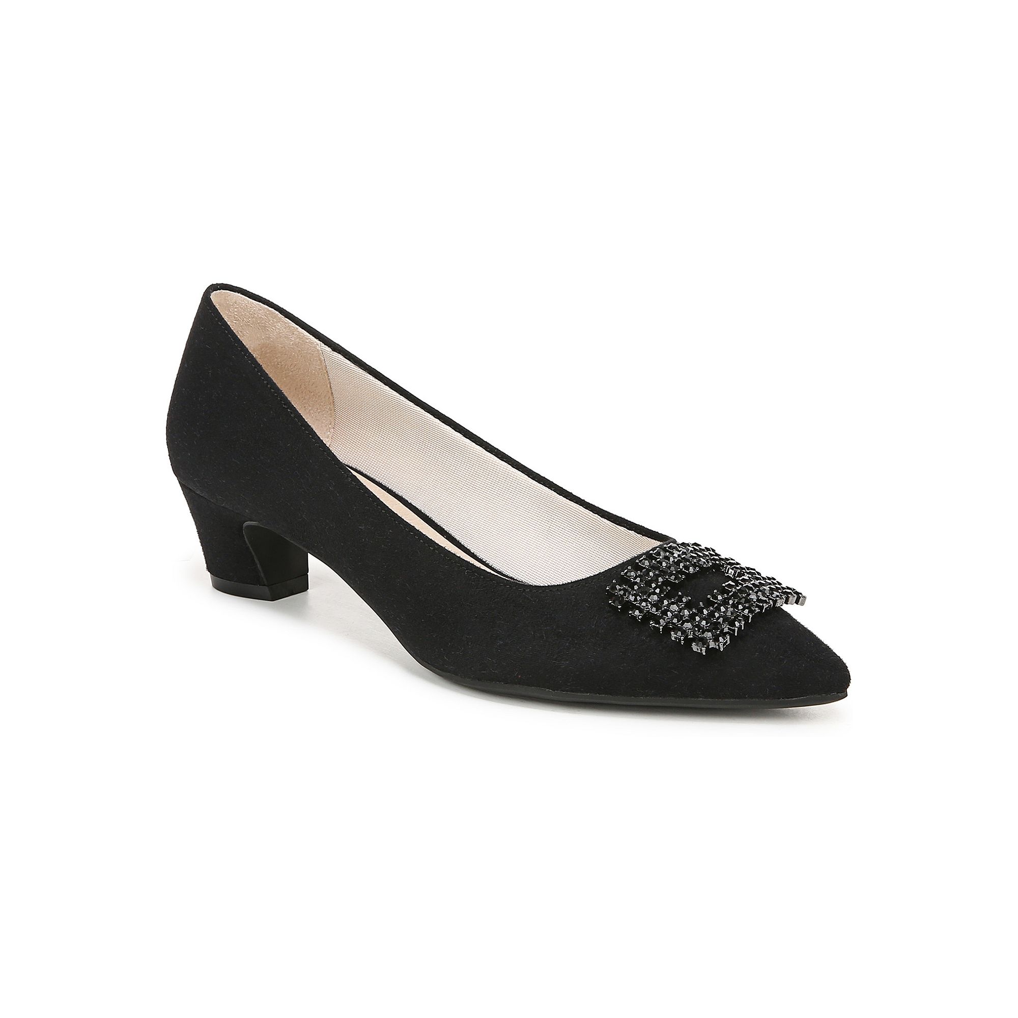LifeStride Minx Bling Womens Pumps, Size: 7 Wide, Black Faux
