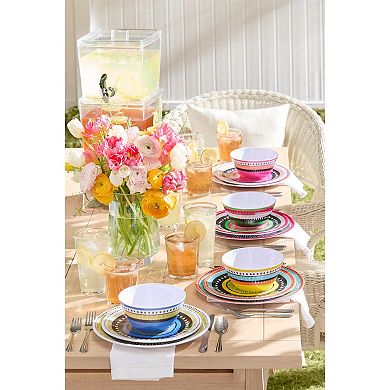 Brylanehome 12 Piece Almira Melamine Dinnerware Set