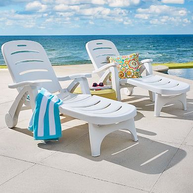 Brylanehome Resin Folding Lounger