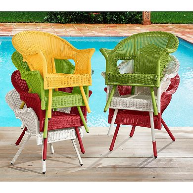 Brylanehome Roma Hand-woven Resin Wicker Stacking Chair