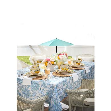BrylaneHome Roma Hand-Woven Resin Wicker Stacking Chair With Toss Pillow & Seat Cushion