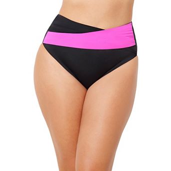 Swimsuits for All Women's Hollywood Colorblock Wrap Bikini Bottom