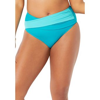 Swimsuits for All Women's Hollywood Colorblock Wrap Bikini Bottom