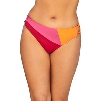 Swimsuits For All Women's Plus Size Romancer Colorblock Bikini Bottom