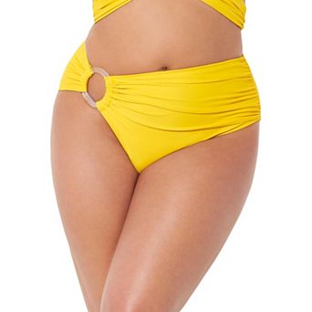 Swimsuits For All Women's Plus Size Side Ring Bikini Bottom