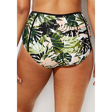 Swimsuits For All High Waist Piped Swim Brief