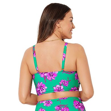 Swimsuits for All Women's Cut Out Longline Bikini Top
