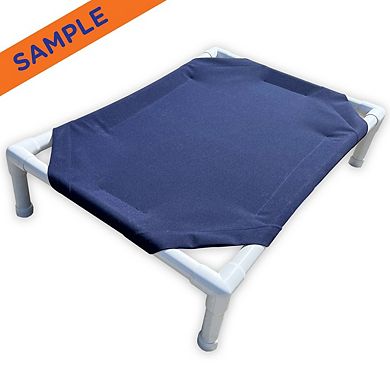 Truman + Teddy (Take Me to Greece) Easy-to-clean Handcrafted Elevated, Cot-Style Dog Bed 