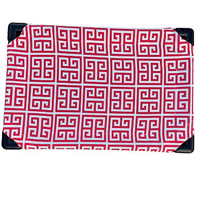 Truman + Teddy (Take Me to Greece) Easy-to-clean Handcrafted Elevated, Cot-Style Dog Bed 