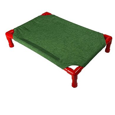 Truman + Teddy (Spruce) Easy-to-clean Handcrafted Elevated, Cot-Style Dog Bed 