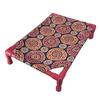 Truman + Teddy (Solarium) Easy-to-clean Handcrafted Elevated, Cot-Style Dog Bed