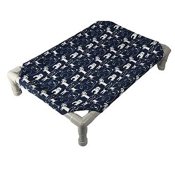 Truman + Teddy (Among Friends) Easy-to-clean Handcrafted Elevated, Cot-Style Dog Bed