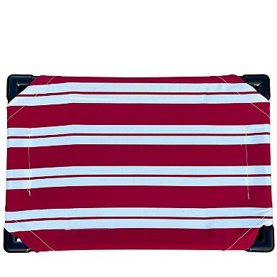 Truman + Teddy (Candy Cane) Easy-to-clean Handcrafted Elevated, Cot-Style Dog Bed