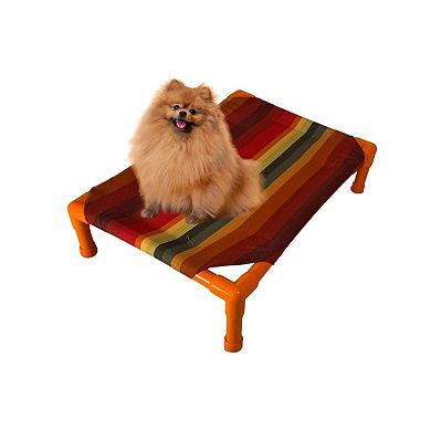 Truman + Teddy (It's Sunset) Easy-to-clean Handcrafted Elevated, Cot-Style Dog Bed 