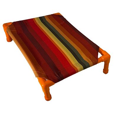 Truman + Teddy (It's Sunset) Easy-to-clean Handcrafted Elevated, Cot-Style Dog Bed 