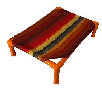 Truman + Teddy (It's Sunset) Easy-to-clean Handcrafted Elevated, Cot-Style Dog Bed