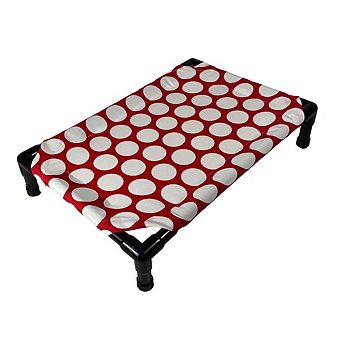 Truman + Teddy (Seeing Spots) Easy-to-clean Handcrafted Elevated, Cot-Style Dog Bed