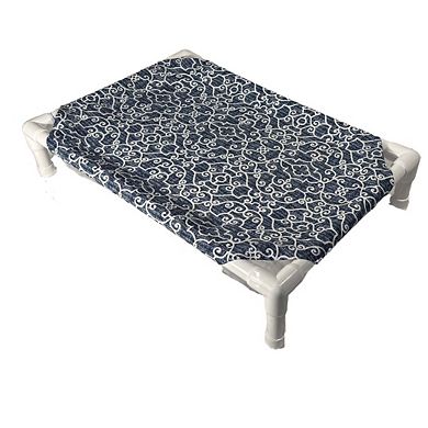 Truman + Teddy (Wintry Mix) Easy-to-clean Handcrafted Elevated, Cot-Style Dog Bed