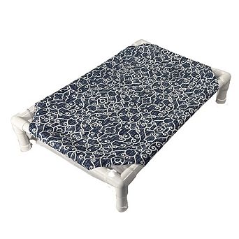 Truman + Teddy (Wintry Mix) Easy-to-clean Handcrafted Elevated, Cot-Style Dog Bed