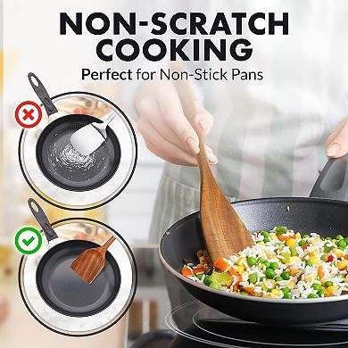 Zulay Kitchen 12-piece Teak Wooden Utensils For Cooking