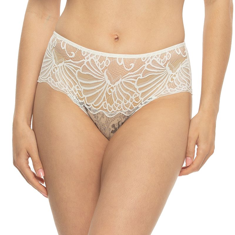 Women's Paramour by Felina Tempting Lace & Mesh Hipster Panty 735061, Size: Medium, Porcelain Garden