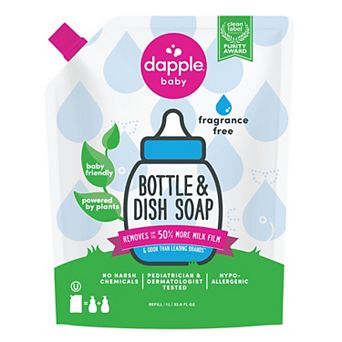 Dapple Baby Bottle & Dish Soap Refill Fragrance Free 34 Oz