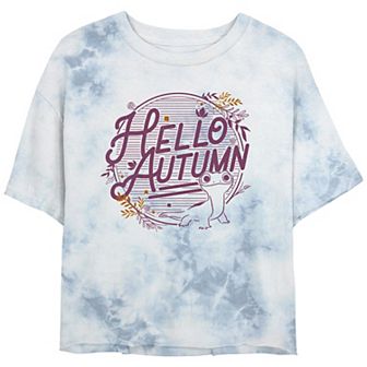 Disney's Frozen 2 Hello Autumn Juniors' Cropped Graphic Tee