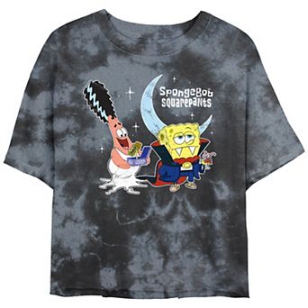 Juniors' Nickelodeon SpongeBob SquarePants Halloween Buddies Cropped Graphic Tee