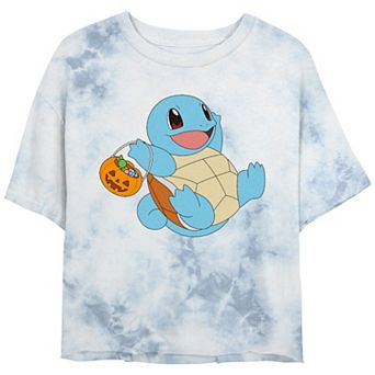 Juniors' Pokemon Squirtle Trick Or Treater Cropped Graphic Tee
