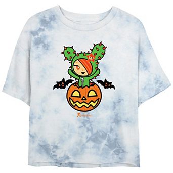 Juniors' Tokidoki Pumpkin Scare Cropped Graphic Tee