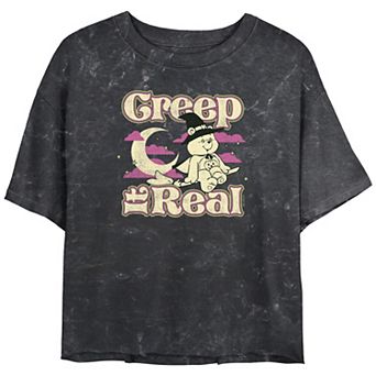 Juniors' Care Bears Creep It Real Cropped Graphic Tee
