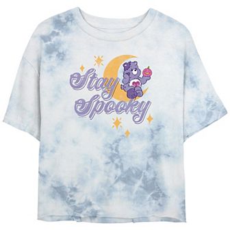 Juniors' Care Bears Stay Spooky Cropped Graphic Tee