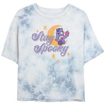 Juniors' Care Bears Stay Spooky Cropped Graphic Tee