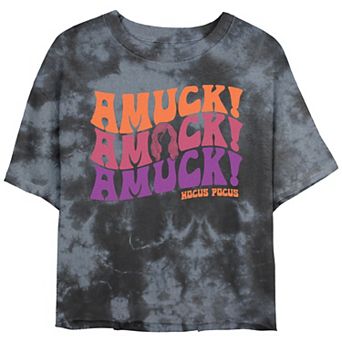 Disney's Hocus Pocus Amuck Amuck Amuck Juniors' Cropped Graphic Tee