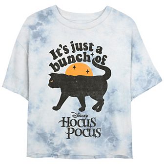 Disney's Hocus Pocus Thackery Binx It's Just A Bunch Of Hocus Pocus Juniors' Cropped Graphic Tee