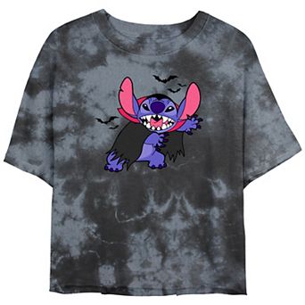 Disney's Lilo & Stitch Dracula And Bats Juniors' Cropped Graphic Tee
