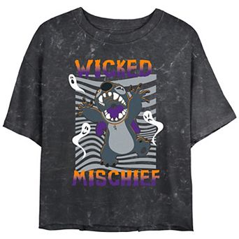 Disney's Lilo & Stitch Wicked Mischief Ghosts Juniors' Cropped Graphic Tee